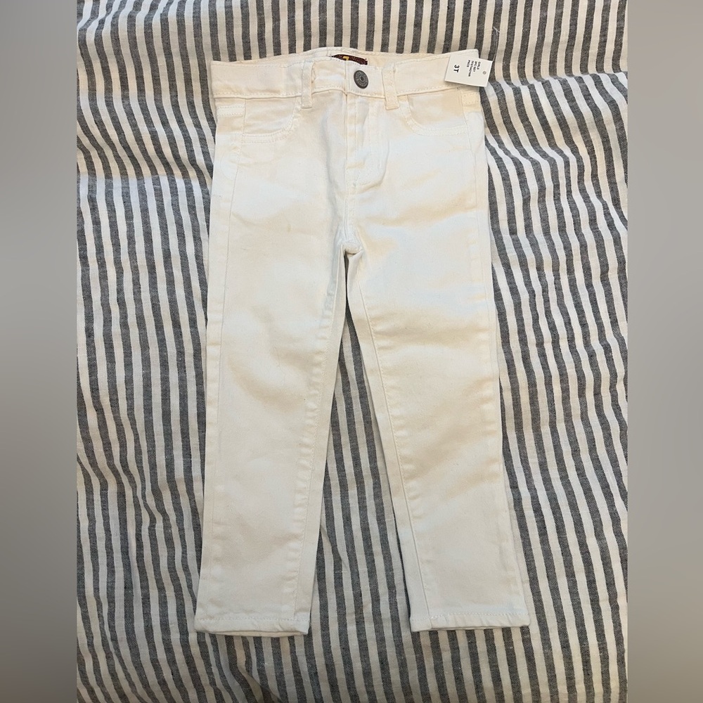 7 for all Mankind White Denim Jeans